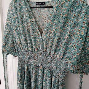 Sage Shein Curve vintage dress
